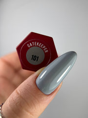 101 GATEKEEPER – Lakier hybrydowy klasyczna szarość 7 ml – swatch koloru