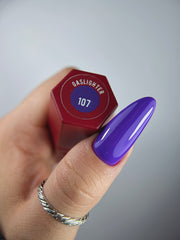 107 GASLIGHTER – Lakier hybrydowy ciemny fiolet 7 ml – swatch koloru