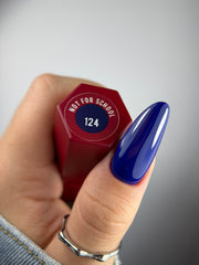 124 NOT FOR SCHOOL – Lakier hybrydowy atramentowy niebieski 7 ml – swatch koloru