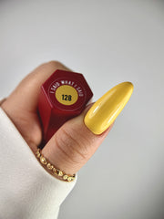 128 I SAID WHAT I SAID - Lakier hybrydowy intensywny zolty 7 ml – swatch koloru
